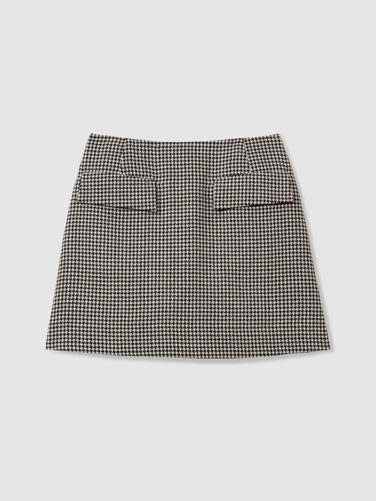 Minifalda de lana con diseño de pata de gallo Minnie de Reiss - Imagen 2 de 6 Minifalda de lana con diseño de pata de gallo Minnie de Reiss - Imagen 2 de 6