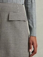 Minifalda de lana con diseño de pata de gallo Minnie de Reiss - Imagen 4 de 6