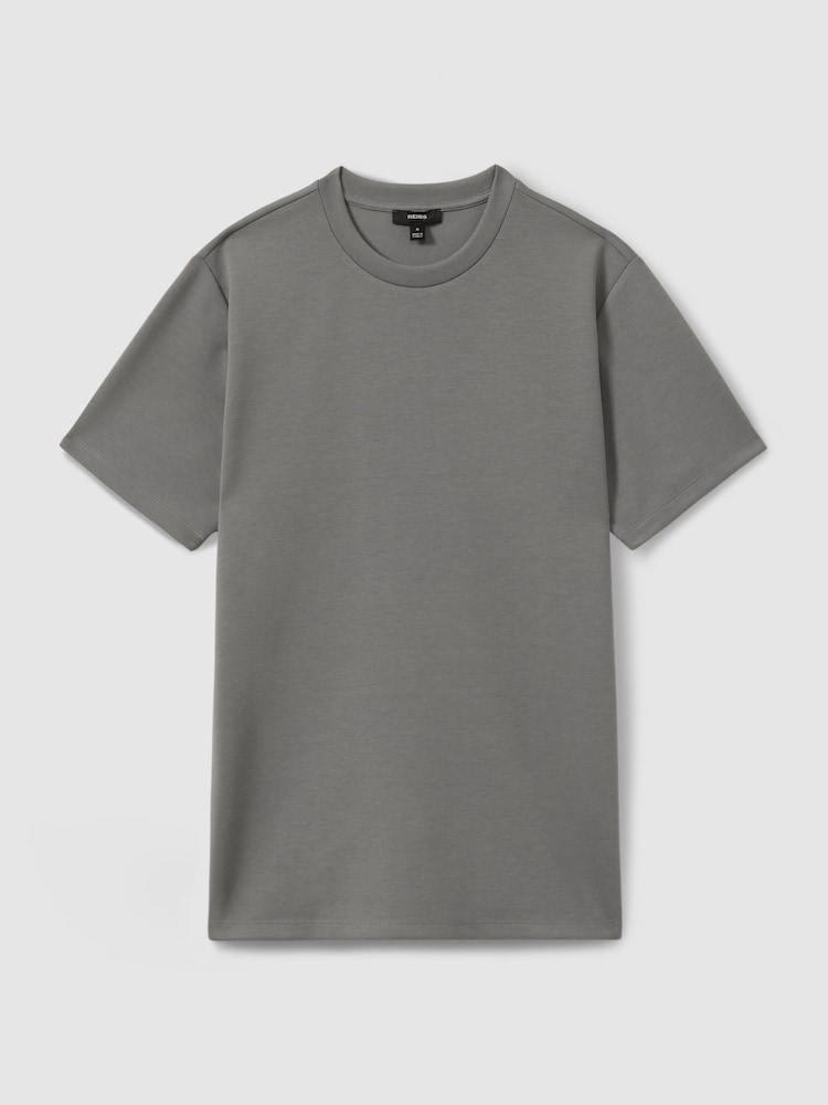 Gris piedra - Camiseta con cuello redondo Bradley Interlock de Reiss - Imagen 2 de 5 Gris piedra - Camiseta con cuello redondo Bradley Interlock de Reiss - Imagen 2 de 5