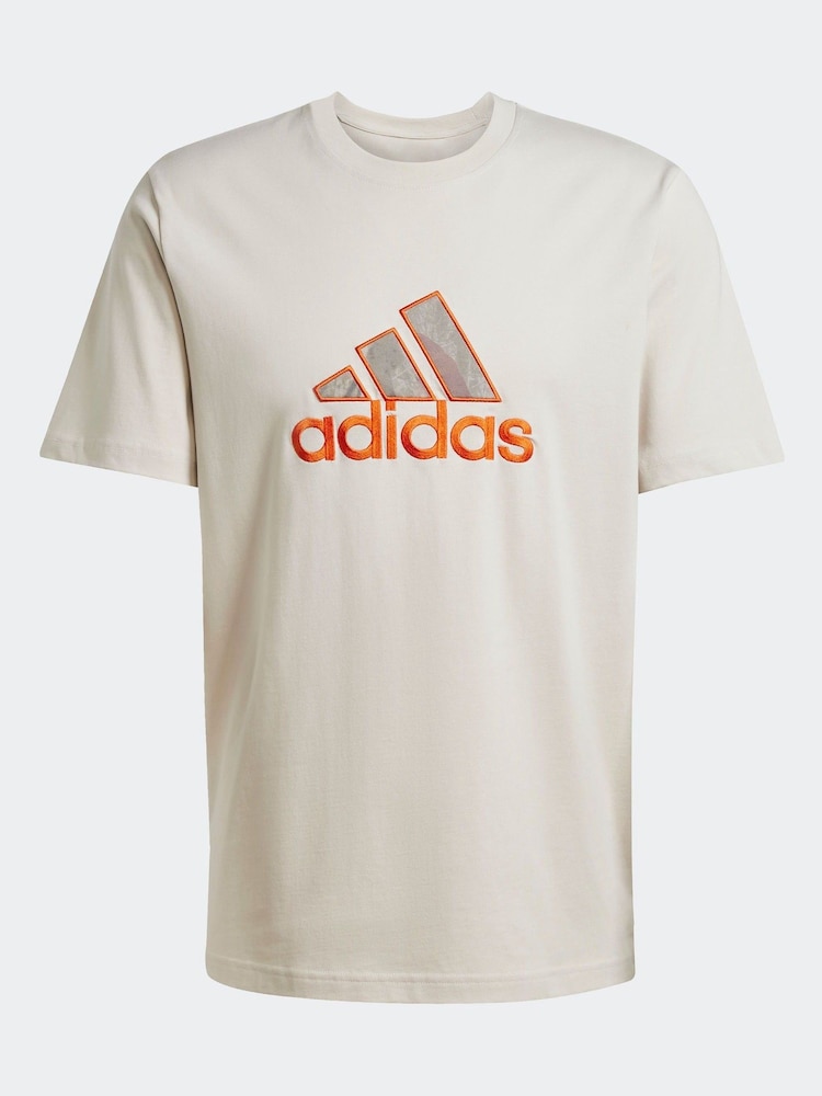 adidas Originals Cream Graphic T-Shirt - Image 6 of 6