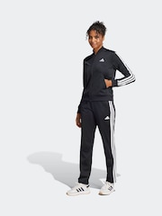 adidas Black Essentials 3 Stripes Tracksuit - Image 1 of 8