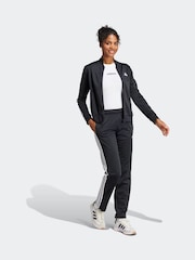 adidas Black Essentials 3 Stripes Tracksuit - Image 3 of 8