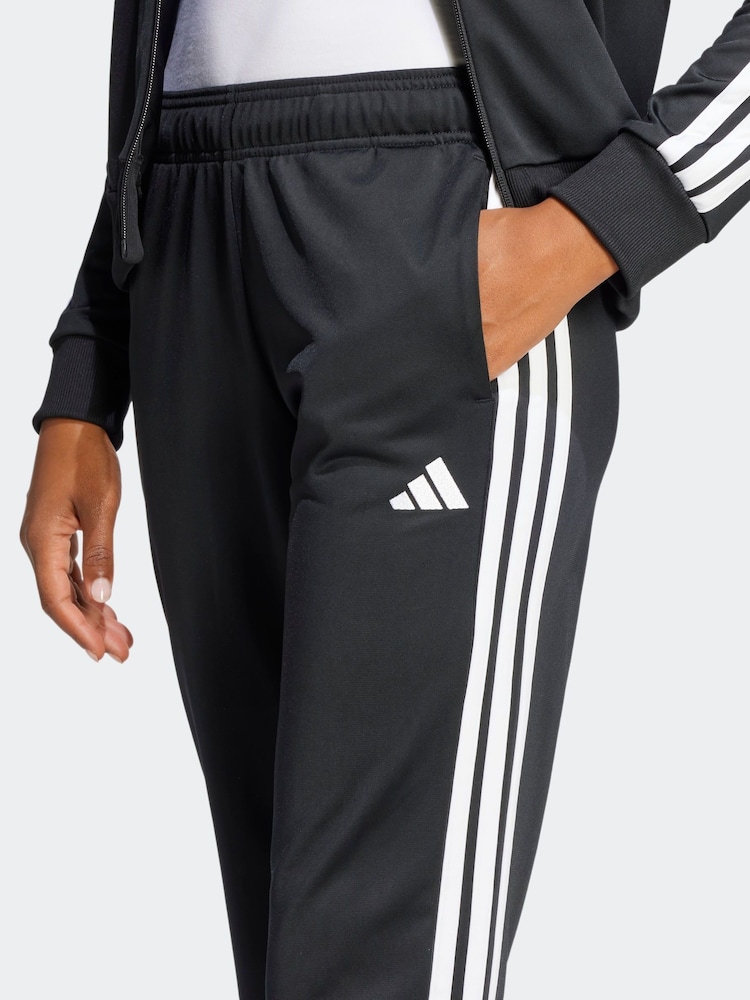 שחור - Adidas חליפת ספורט בייסיק בעיטור 3 פסים - Image 5 of 8