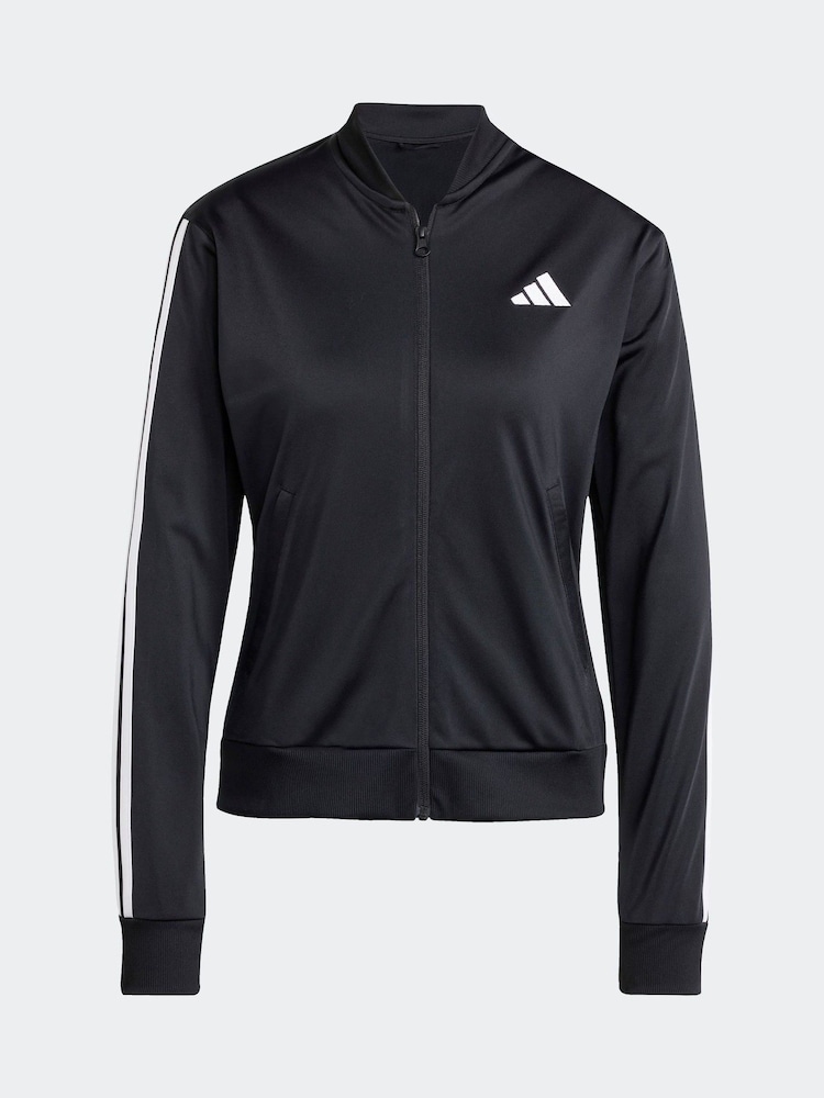 שחור - Adidas חליפת ספורט בייסיק בעיטור 3 פסים - Image 7 of 8