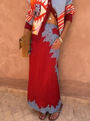 Marrone - Gonna a giglio in pizzo rosa Never Fully Dressed - Immagine 2 di 5