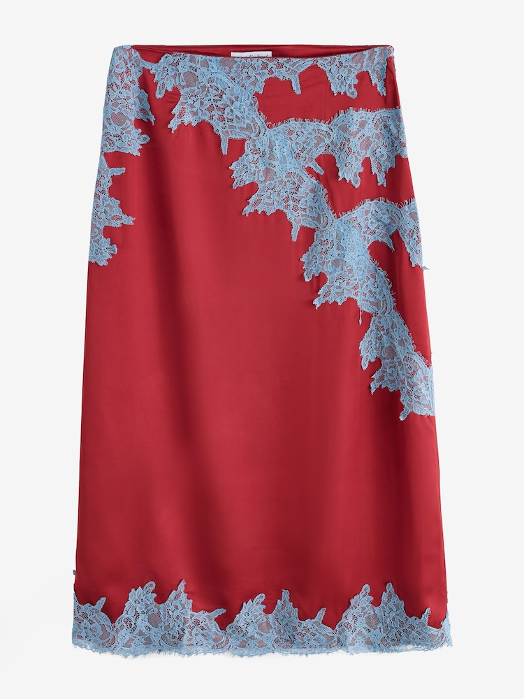 Marrone - Gonna a giglio in pizzo rosa Never Fully Dressed - Immagine 5 di 5