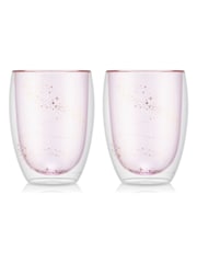 Bodum Set of 2 Pink Disney Stardust Pavina Double Wall Glasses - Image 1 of 1