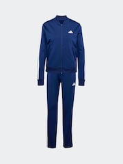 adidas Blue Essentials 3 Stripes Tracksuit - Image 10 of 12