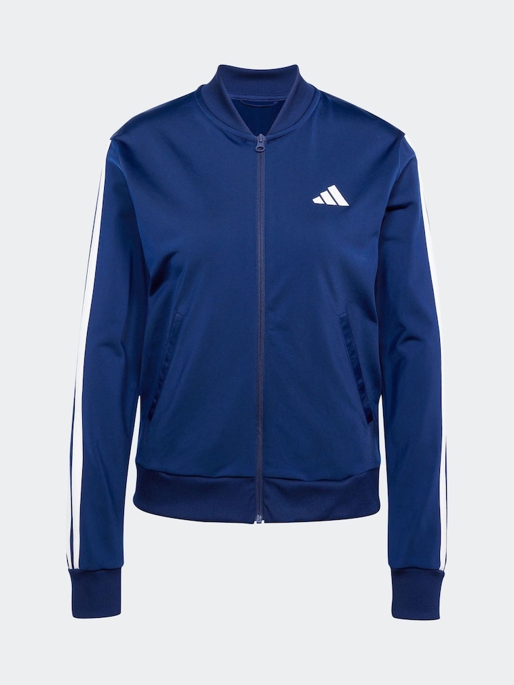 adidas Blue Essentials 3 Stripes Tracksuit - Image 11 of 12