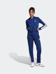 adidas Blue Essentials 3 Stripes Tracksuit - Image 4 of 12