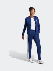 adidas Blue Essentials 3 Stripes Tracksuit - Image 6 of 12