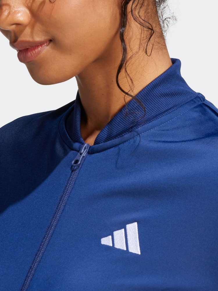 adidas Blue Essentials 3 Stripes Tracksuit - Image 7 of 12