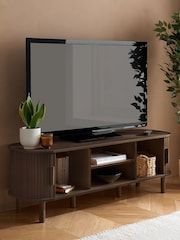 Birlea Walnut Effect Axel Small Fluted TV Unit - Image 2 of 9