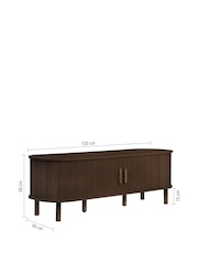 Birlea Walnut Effect Axel Small Fluted TV Unit - Image 5 of 9