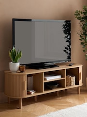 Birlea Oak Effect Axel Small Fluted TV Unit - Image 2 of 8