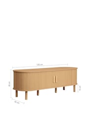 Birlea Oak Effect Axel Small Fluted TV Unit - Image 4 of 8