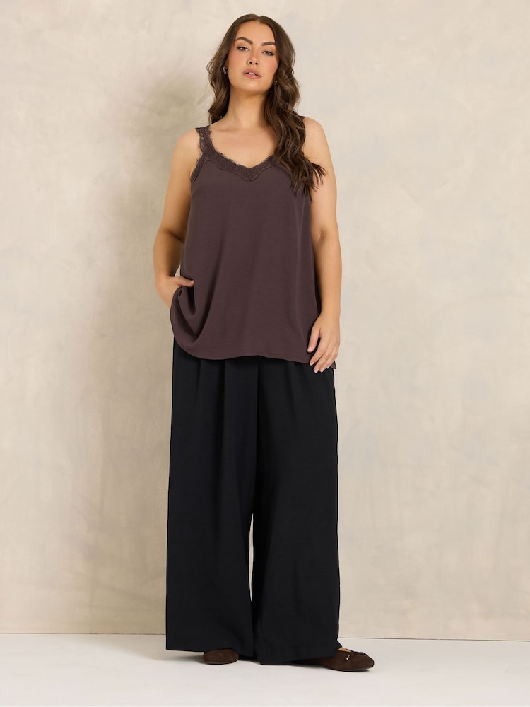 Evans Brown Lace Trim Cami - Image 2 of 6