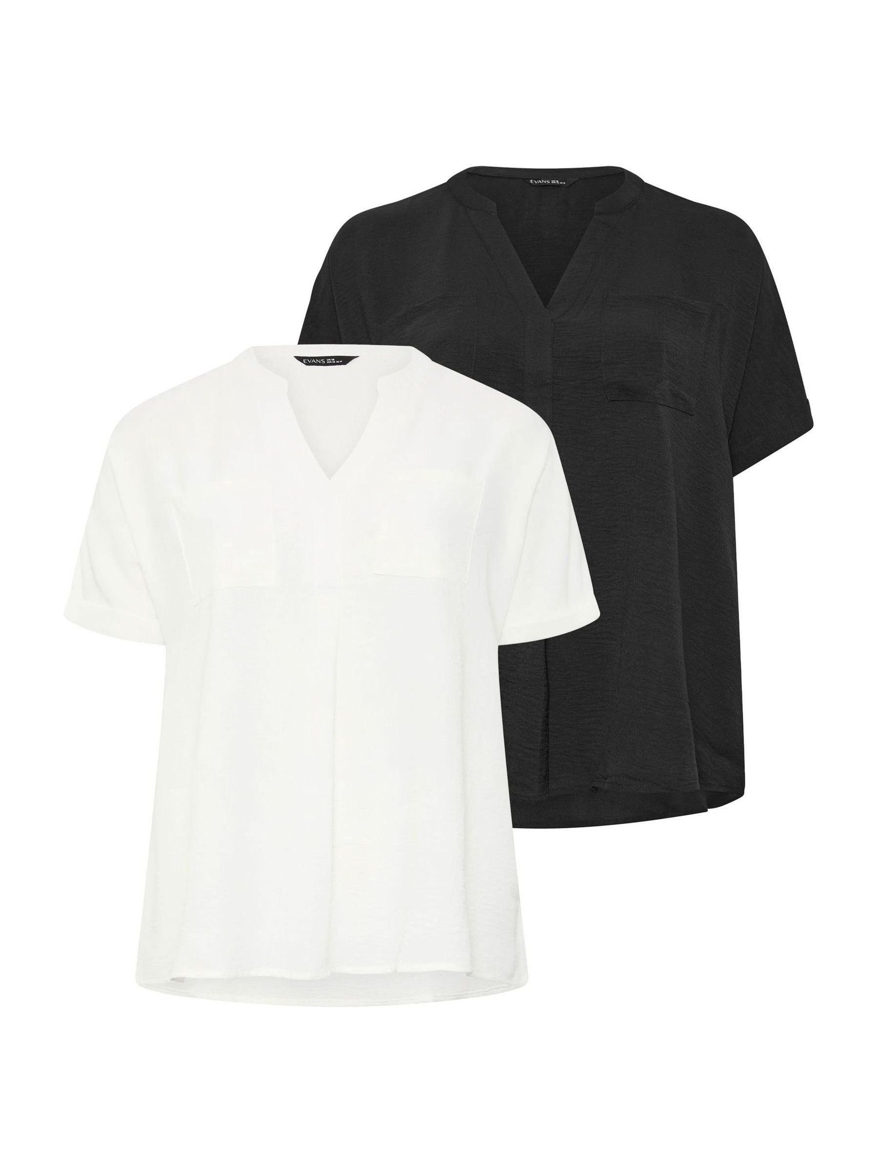 Evans Women's Black 2 Pack Utility Shirts In | : Size 26-28 - Image 3