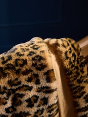 Leopard Plush Faux Fur Throw - صورة 5 من 6