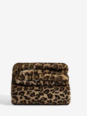 Leopard Plush Faux Fur Throw - صورة 6 من 6