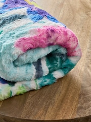 Floral Print Plush Faux Fur Throw - Imagem 4 de 6