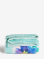 Floral Print Plush Faux Fur Throw - Imagem 6 de 6
