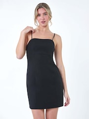 Dusk Black Stretch Bengaline Mini Dress - Image 4 of 5