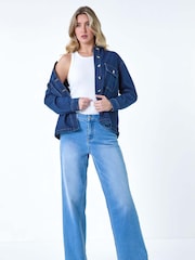 Dusk Blue Relaxed Denim Jacket - Image 1 of 5