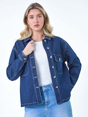 Dusk Blue Relaxed Denim Jacket - Image 2 of 5