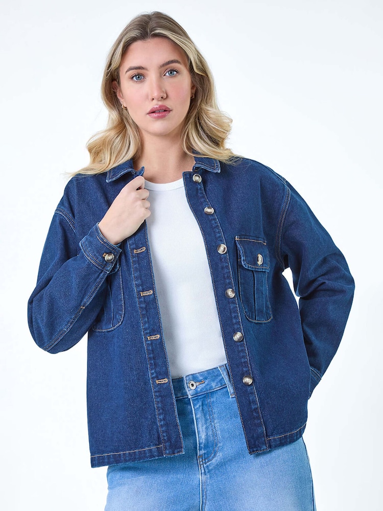 Dusk Blue Relaxed Denim Jacket - Image 2 of 5