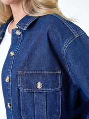 Dusk Blue Relaxed Denim Jacket - Image 4 of 5