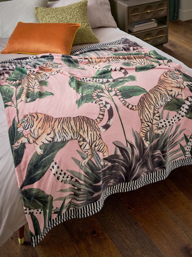 Tiger Plush Fleece Throw - Imagem 1 de 5