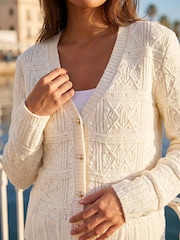 Roman White Pointelle Cardigan - Image 4 of 4