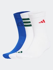 adidas White Logo Socks 3 Pack - Image 1 of 4
