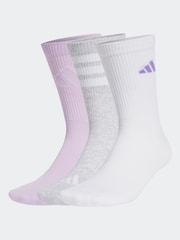 adidas Grey Logo Socks 3 Pack - Image 1 of 2