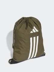 adidas Green 3 Stripe Gymsack - Image 2 of 6
