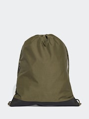 adidas Green 3 Stripe Gymsack - Image 3 of 6