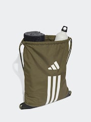 adidas Green 3 Stripe Gymsack - Image 4 of 6