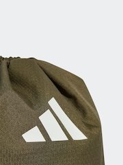 adidas Green 3 Stripe Gymsack - Image 6 of 6