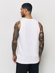 adidas White 100% Cotton Tank - Image 3 of 6