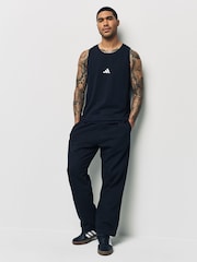 adidas Black Essentials Small Logo 100% Cotton Tank Top - Image 2 of 6