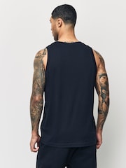 adidas Black Essentials Small Logo 100% Cotton Tank Top - Image 3 of 6