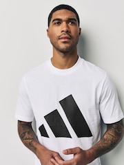 adidas White 100% Cotton T-Shirt - Image 4 of 5