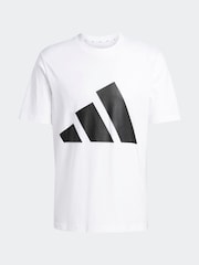 adidas White 100% Cotton T-Shirt - Image 5 of 5