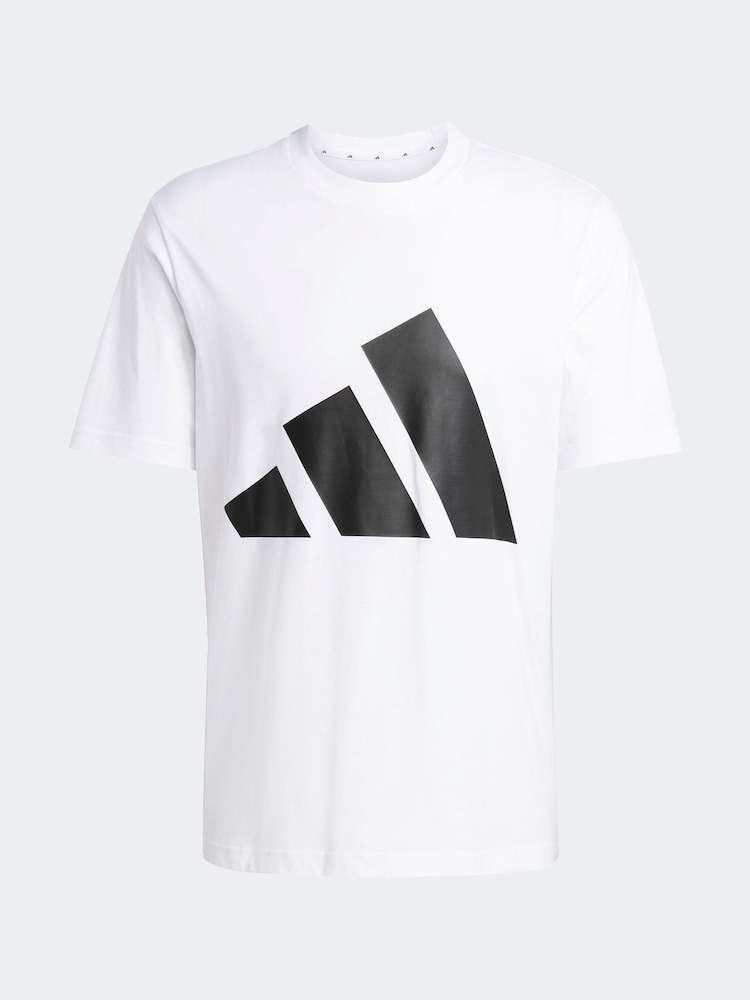 adidas White 100% Cotton T-Shirt - Image 5 of 5