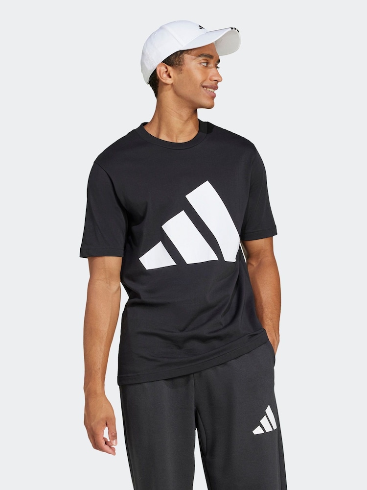 adidas Black 100% Cotton T-Shirt - Image 1 of 6