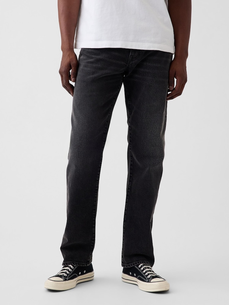 Gap Black Straight Jeans - Image 1 of 6 Gap Black Straight Jeans - Image 1 of 6