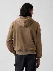 Gap Brown Heavyweight Oversized Logo Hoodie - Image 2 of 4