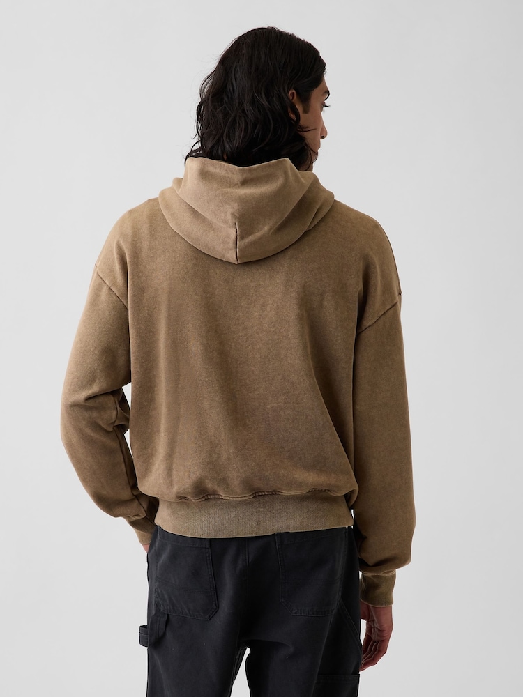 Gap Brown Heavyweight Oversized Logo Hoodie - Image 2 of 4 Gap Brown Heavyweight Oversized Logo Hoodie - Image 2 of 4