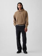 Gap Brown Heavyweight Oversized Logo Hoodie - Image 3 of 4